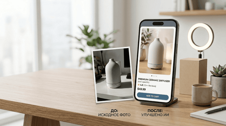 Как создать продающие фото для маркетплейсов с ИИ: гайд по Nano Banana 2 и Iris в Riser